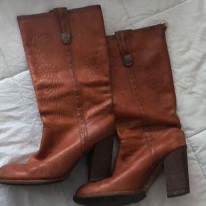 Tan faux leather Boots